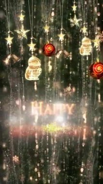 Mobil Dikey Çözünürlük 2160 x 3840 Piksel, Mutlu Yeni Yıl Dilekleri Arkaplanı, Mobil Videolar için Dikey Çözünürlük, Noel, Yeni Yıl, Kış Tanıtımları, Tatil Açılışları