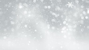 4K, 3840x2160 Pixels, Christmas Snow Fall and Snowflakes Background with Seamless Loop, Holiday Seasons için Yüksek Kalite Noel Animasyonu, Noel, Yeni Yıl, Kış Promosyonları
