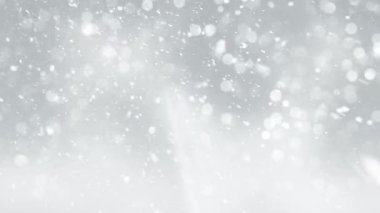 4K, 3840x2160 Pixels, Christmas Snow Fall and Snowflakes Background with Seamless Loop, Holiday Seasons için Yüksek Kalite Noel Animasyonu, Noel, Yeni Yıl, Kış Promosyonları