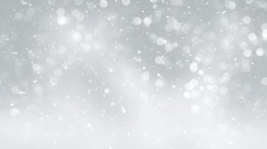 4K, 3840x2160 Pixels, Christmas Snow Fall and Snowflakes Background with Seamless Loop, Holiday Seasons için Yüksek Kalite Noel Animasyonu, Noel, Yeni Yıl, Kış Promosyonları