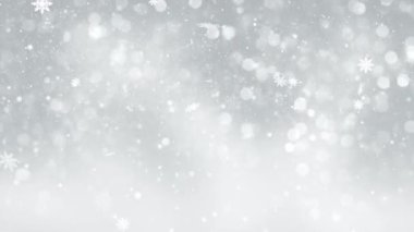 4K, 3840x2160 Pixels, Christmas Snow Fall and Snowflakes Background with Seamless Loop, Holiday Seasons için Yüksek Kalite Noel Animasyonu, Noel, Yeni Yıl, Kış Promosyonları