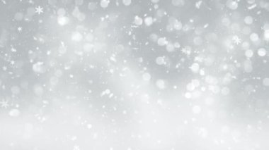 4K, 3840x2160 Pixels, Christmas Snow Fall and Snowflakes Background with Seamless Loop, Holiday Seasons için Yüksek Kalite Noel Animasyonu, Noel, Yeni Yıl, Kış Promosyonları