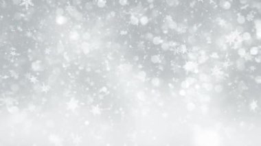 4K, 3840x2160 Pixels, Christmas Snow Fall and Snowflakes Background with Seamless Loop, Holiday Seasons için Yüksek Kalite Noel Animasyonu, Noel, Yeni Yıl, Kış Promosyonları