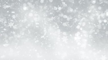4K, 3840x2160 Pixels, Christmas Snow Fall and Snowflakes Background with Seamless Loop, Holiday Seasons için Yüksek Kalite Noel Animasyonu, Noel, Yeni Yıl, Kış Promosyonları