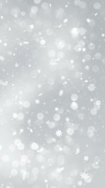 Mobil Dikey Çözünürlük 2160 x 3840 Pikseller, Yılbaşı Kar Taneleri ve Kusursuz Döngüsü Arkaplanı, Mobil Videolar için Dikey Çözünürlük, Noel, Yeni Yıl, Kış Promosyonları, Tatil Açılışları