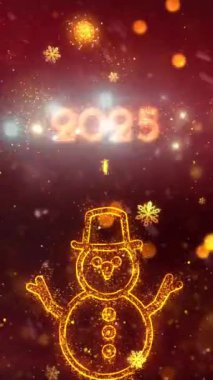Mobil Dikey Çözünürlük 2160 x 3840 Piksel, 2025 Mutlu Yeni Yıl Dilekleri Arkaplanı, 2025 Yılına Giriş Animasyonu, Mobil Videolar için Dikey Çözünürlük