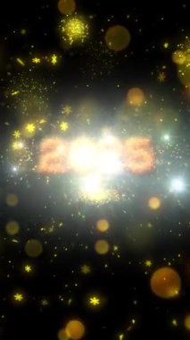 Mobil Dikey Çözünürlük 2160 x 3840 Piksel, 2025 Mutlu Yeni Yıl Dilekleri Arkaplanı, 2025 Yılına Giriş Animasyonu, Mobil Videolar için Dikey Çözünürlük