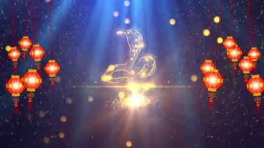 4K Çözünürlük, 3840x2160 Piksel, Çin Yeni Yıl Dilekleri Giriş Arkaplanı, 2025 Yılan Arkaplan Animasyonu, Çin etkinlikleri, Çin Yeni Yıl Dilekleri, Çin Yeni Yıl Kutlamaları