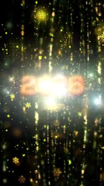 Mobil Dikey Çözünürlük 2160 x 3840 Piksel, 2026 Mutlu Yeni Yıl Dilekleri Animasyonu, Mobil Videolar için Dikey Çözünürlük, 2026 Yılına Mutlu Yıllar Arkaplanı