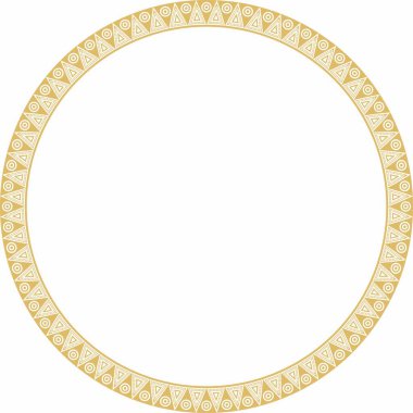 Hint modellerini yönlendir. Ulusal çember süslemeleri, sınırlar, çerçeveler. Güney Amerika halklarının altın madalyaları, Maya, İnka, Aztekler. Kumaş, kağıt, tekstil için yazdır