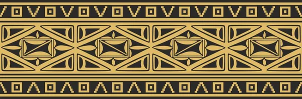 Vektorový Hladký Zlatý Ornament Domorodý Americký Kmeny — Stockový vektor