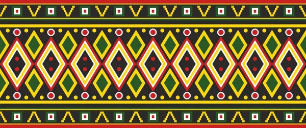 シームレスなインドのパターンのベクトルセット 国のシームレスな装飾品 フレーム 南米の人々の色の装飾 株式会社 アステカ 衣類の印刷 — ストックベクタ