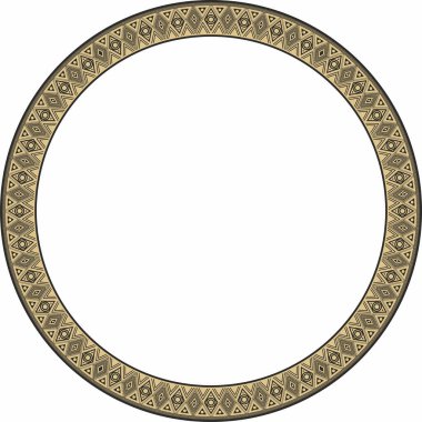 Hint modellerini yönlendir. Ulusal çember süslemeleri, sınırlar, çerçeveler. Güney Amerika halklarının altın madalyaları, Maya, İnka, Aztekler. Kumaş, kağıt, tekstil için yazdır