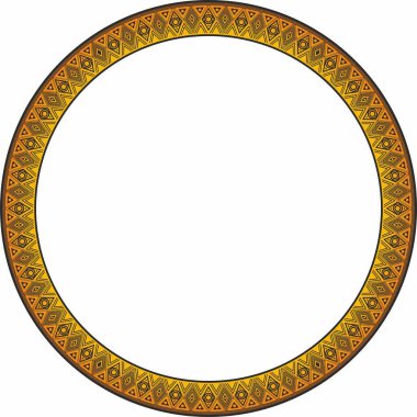 Hint modellerini yönlendir. Ulusal çember süslemeleri, sınırlar, çerçeveler. Güney Amerika 'nın, Maya' nın, İnka 'nın, Azteklerin turuncu madalyaları. Kumaş, kağıt, tekstil için yazdır