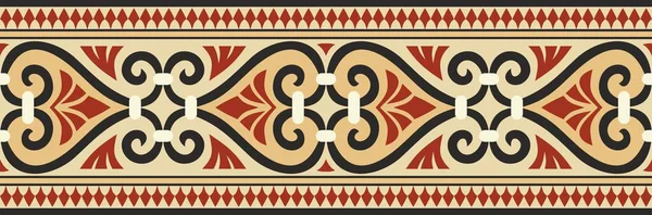 Vector Colored Seamless Ornament Ancient Greece Classic Endless Pattern Frame — vektorikuva