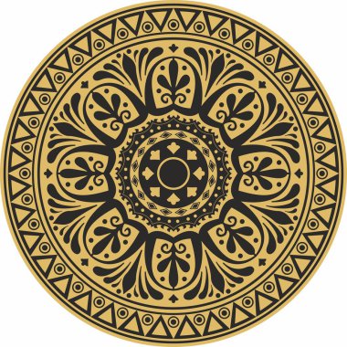 Antik Yunan ve Roma İmparatorluğu 'nun altın kaplama klasik süsü. Çember, Arabesk, Bizans deseni