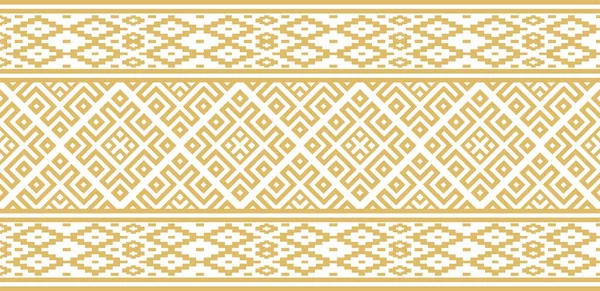 Vector Golden Color Seamless Belarusian National Ornament Ethnic Endless Black — Image vectorielle