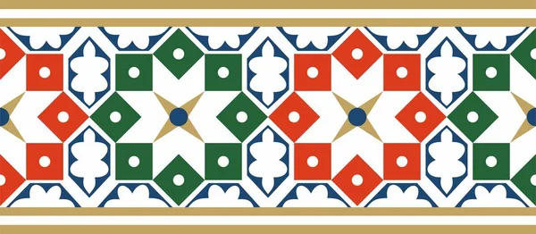 古代ペルシャのベクトルシームレスな国家色の装飾 イランの民族の無限の国境 フレーム — ストックベクタ