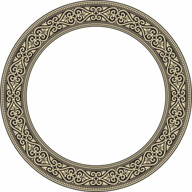 Eski Yunan 'ın siyah yuvarlak süsleme yüzüğüne sahip taşıyıcı altın. Klasik model çerçeve Roma İmparatorluğu sınırında