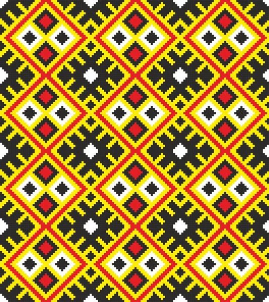 Vector Gekleurde Naadloze Oekraïense Nationale Ornament Borduurwerk Eindeloze Etnische Bloemengrens — Stockvector