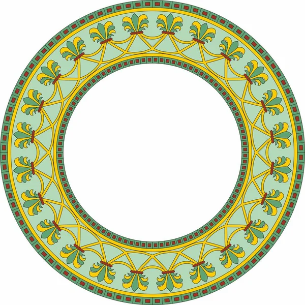 Décoration Perse Nationale Couleur Ronde Vectorielle Cercle Cadre Modèle Ethnique — Image vectorielle