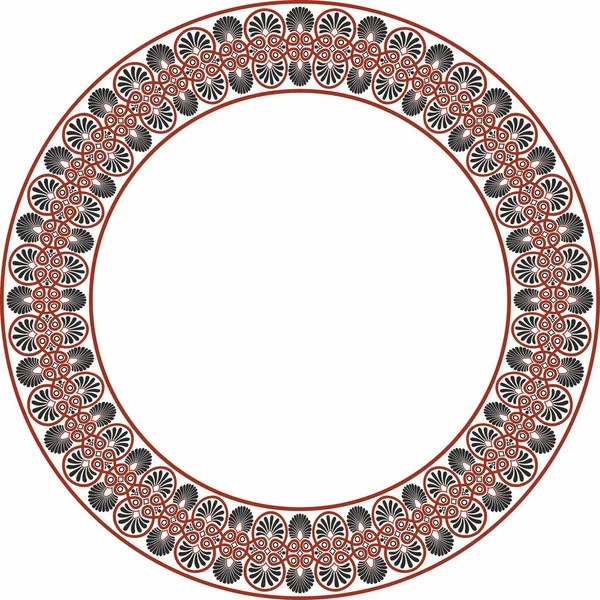 Vector Colored Ornament Ring Ancient Greece Classic Pattern Frame Border — стоковий вектор