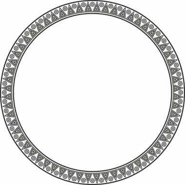 Hint modellerini yönlendir. Ulusal çember süslemeleri, sınırlar, çerçeveler. Güney Amerika halklarının, Maya 'nın, Inca' nın, Azteklerin tek renkli madalyaları. Kumaş, kağıt, tekstil için yazdır