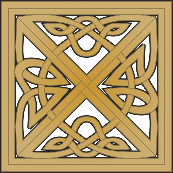 矢量金凯尔特结 古代欧洲人民的装饰品 爱尔兰人 苏格兰人 英国人 法兰克人的标志和象征 — 图库矢量图片