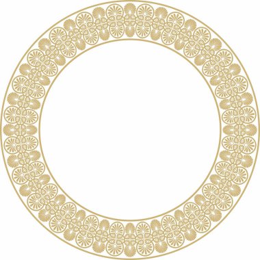 Antik Yunan 'ın altın işlemeli süs yüzüğü. Klasik model çerçeve Roma İmparatorluğu sınırında