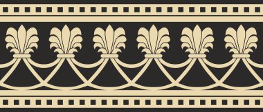 Sonsuz altın ve siyah İran süsü. Kusursuz çerçeve, İran uygarlığının sınır etnik düzeni