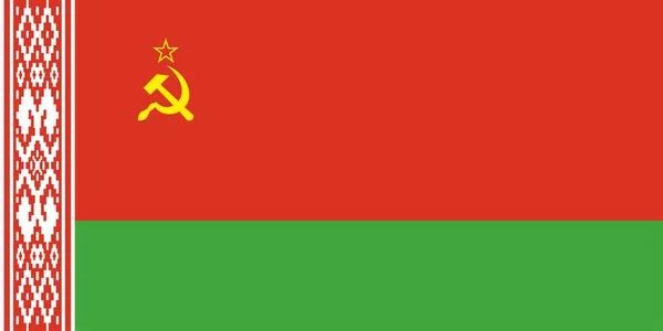 Map Belarus Soviet Flag Flag Independent European State Symbol Soviet — Stockvektor