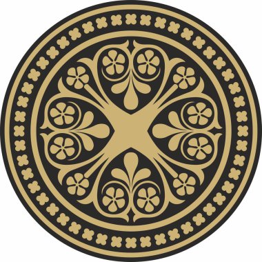 Eski Yunan 'ın altın sarısı renkli yuvarlak süsü. Roma İmparatorluğu 'nun klasik çember modeli.