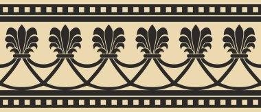 Sonsuz altın ve siyah İran süsü. Kusursuz çerçeve, İran uygarlığının sınır etnik düzeni