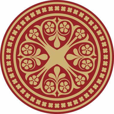 Antik Yunan 'ın kırmızı ve altın renkli süsü. Roma İmparatorluğu 'nun klasik çember modeli.