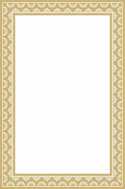 Vektör kare altın Hint ulusal süsü. Etnik bitki sınırı. Çiçek çerçevesi. Gelincikler ve yapraklar