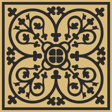 Vektör altın kare klasik Avrupa ulusal süsü. Romalıların etnik kalıpları. Antik Yunan karoları, Roma İmparatorluğu