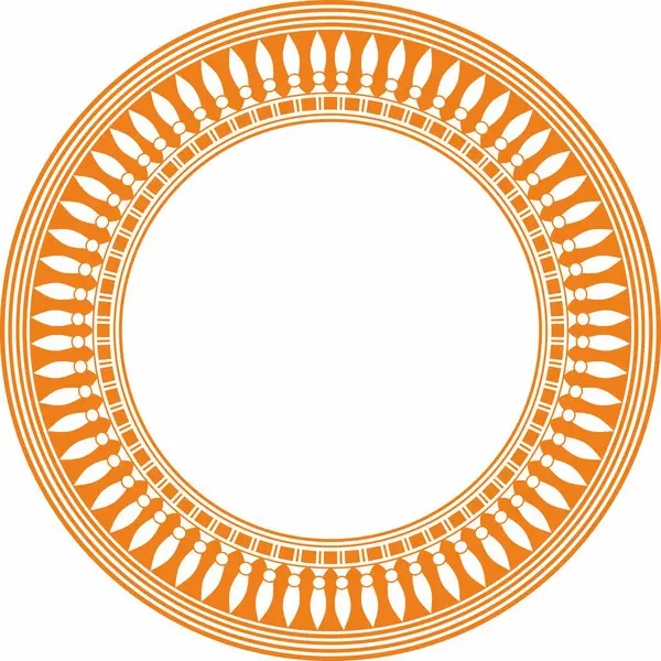 Mısır sınırında turuncu taşıyıcı. Eski Afrika 'nın çember süsü. Nilüfer çiçekleri ve güneş deseni.