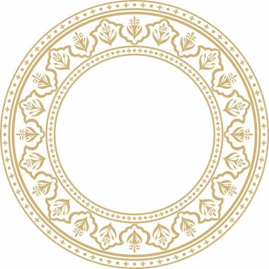 Antik İran 'ın ulusal altın süsü. İran etnik topluluğu, halka, sınır, çerçeve