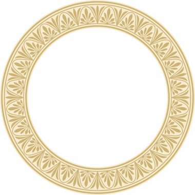 Altın kaplama klasik Yunan aksesuarı. Kalıp, Antik Yunan çemberi. Roma İmparatorluğu Sınır, Çerçeve, Yüzüğü