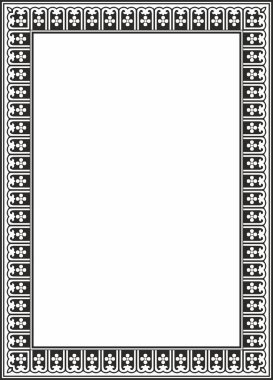 Siyah tek renkli Çin dikdörtgeni, çerçeve. Doğulu insanların kare süslemeleri, Kore, Tayvan, Çin, Hong Kong, Endonesi