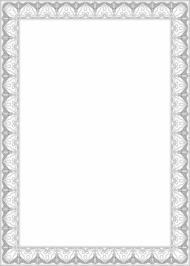 Siyah vektör, Arap ulusal kare süsü. Etnik dikdörtgen, doğu halkları çerçevesi. Farsça resim