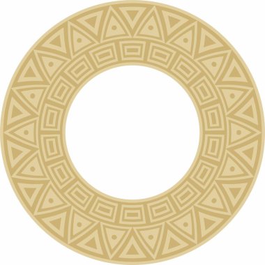 Amerikan yerlilerinin altın desenli taşıyıcıları. Daire şeklinde geometrik şekiller. Amerika 'nın, Maya' nın, Azteklerin, İnka 'nın ulusal süslemeleri.