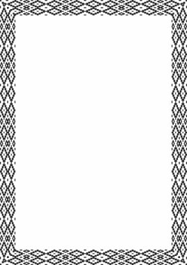 Vector black monokrom kare Belarus ulusal süs çerçevesi. Slav halkları, Rus, Ukraynalı, Sırp, Polonyalı, Bulgar etnik desenli dikdörtgen. Çapraz dikiş şablonu