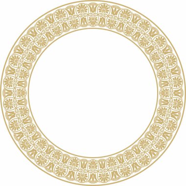 Antik Yunan 'ın altın işlemeli süs yüzüğü. Klasik model çerçeve Roma İmparatorluğu sınırında