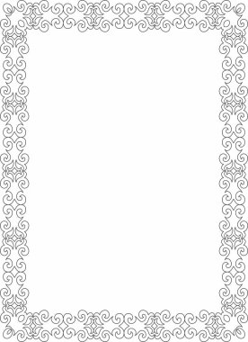 Siyah vektör, Kazak karesi ulusal süsü. Büyük Steppe 'deki insanların etnik kalıpları