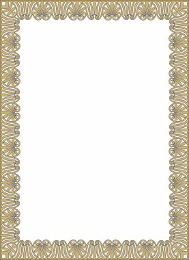 Vektör altın ve klasik Yunan kare süsü. Antik Yunan ve Roma İmparatorluğu dikdörtgeni. Bizans duvarları, zemin ve tavan resimleri. Avrupa saraylarının dekorasyonu