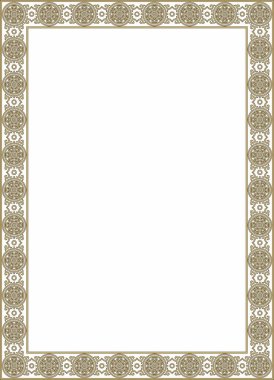 Vektör kare altın ve siyah antik Rus süsü. Slav dikdörtgeni, sınır, çerçeve. Kraliyet odalarının resimleri.