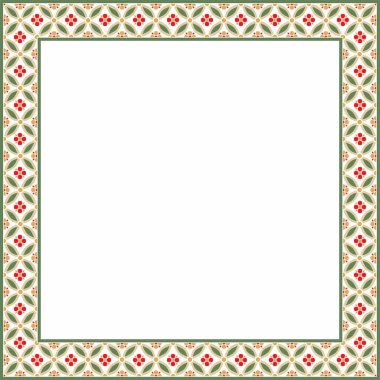 Renkli Çin dikdörtgeni, çerçeve. Doğulu insanların kare süslemeleri, Kore, Tayvan, Çin, Hong Kong, Endonesi