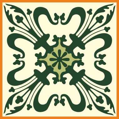 Vektör renkli gotik süs. Ortaçağ Avrupa sanatı. Katolik katedrallerinin geleneksel kalıpları