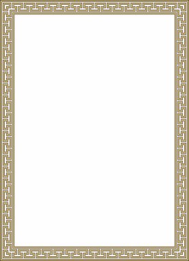 Vektör altın ve klasik Yunan kare süsü. Antik Yunan ve Roma İmparatorluğu dikdörtgeni. Bizans duvarları, zemin ve tavan resimleri. Avrupa saraylarının dekorasyonu